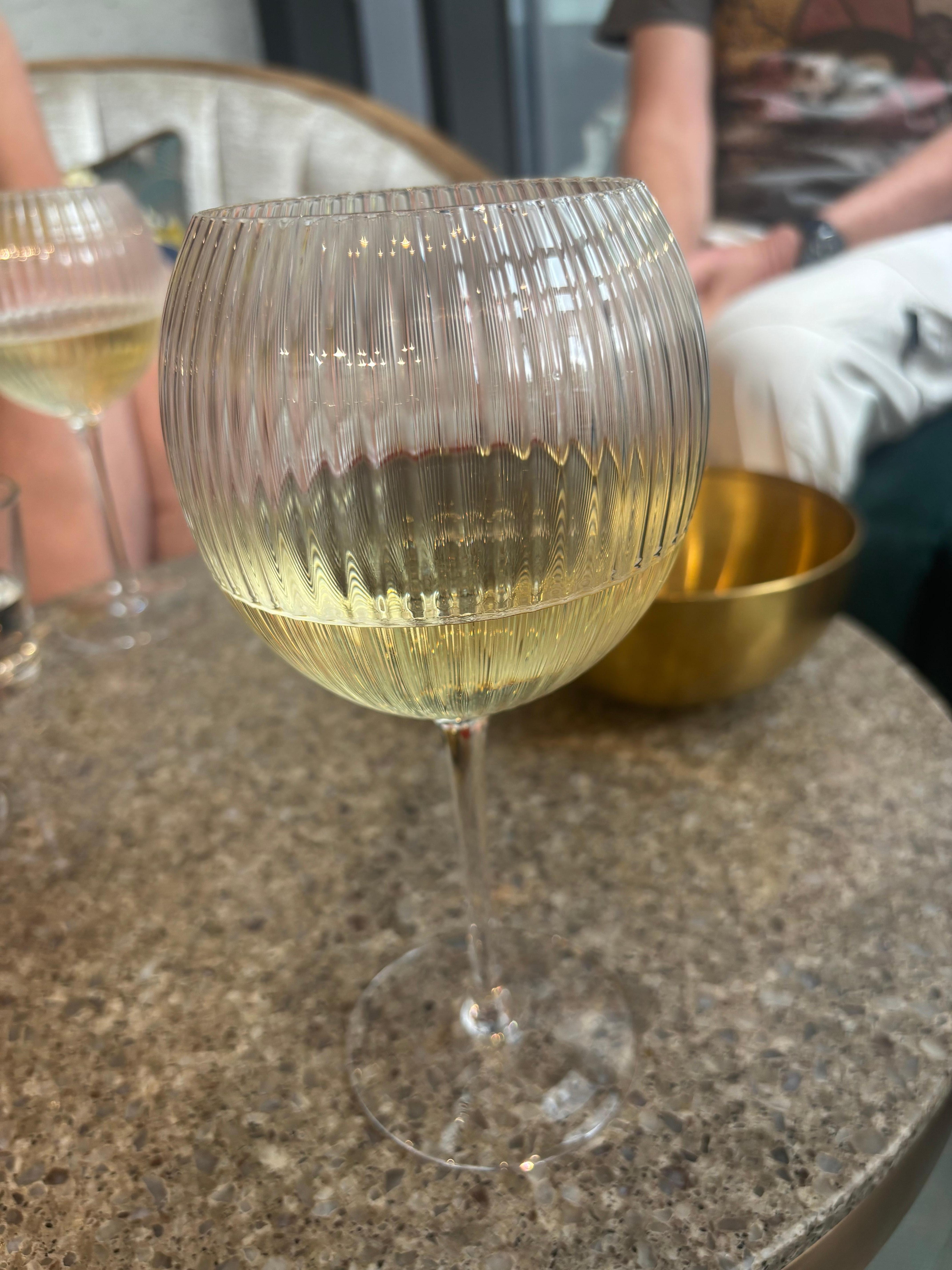 Beautiful glasses in the bar