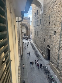 View towards Piazza della Signoria from living room window.