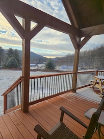 It snowed the first night