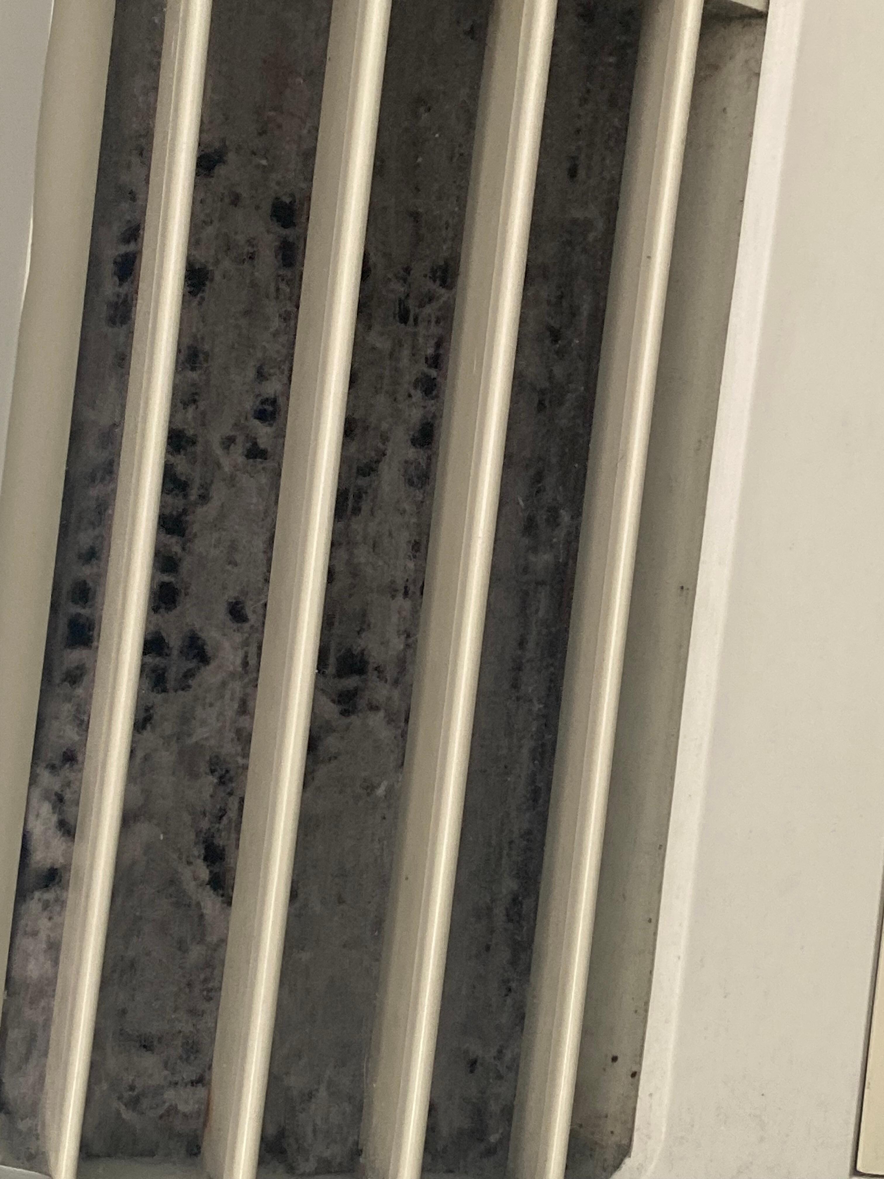 Ac vent filled w dust and debris 