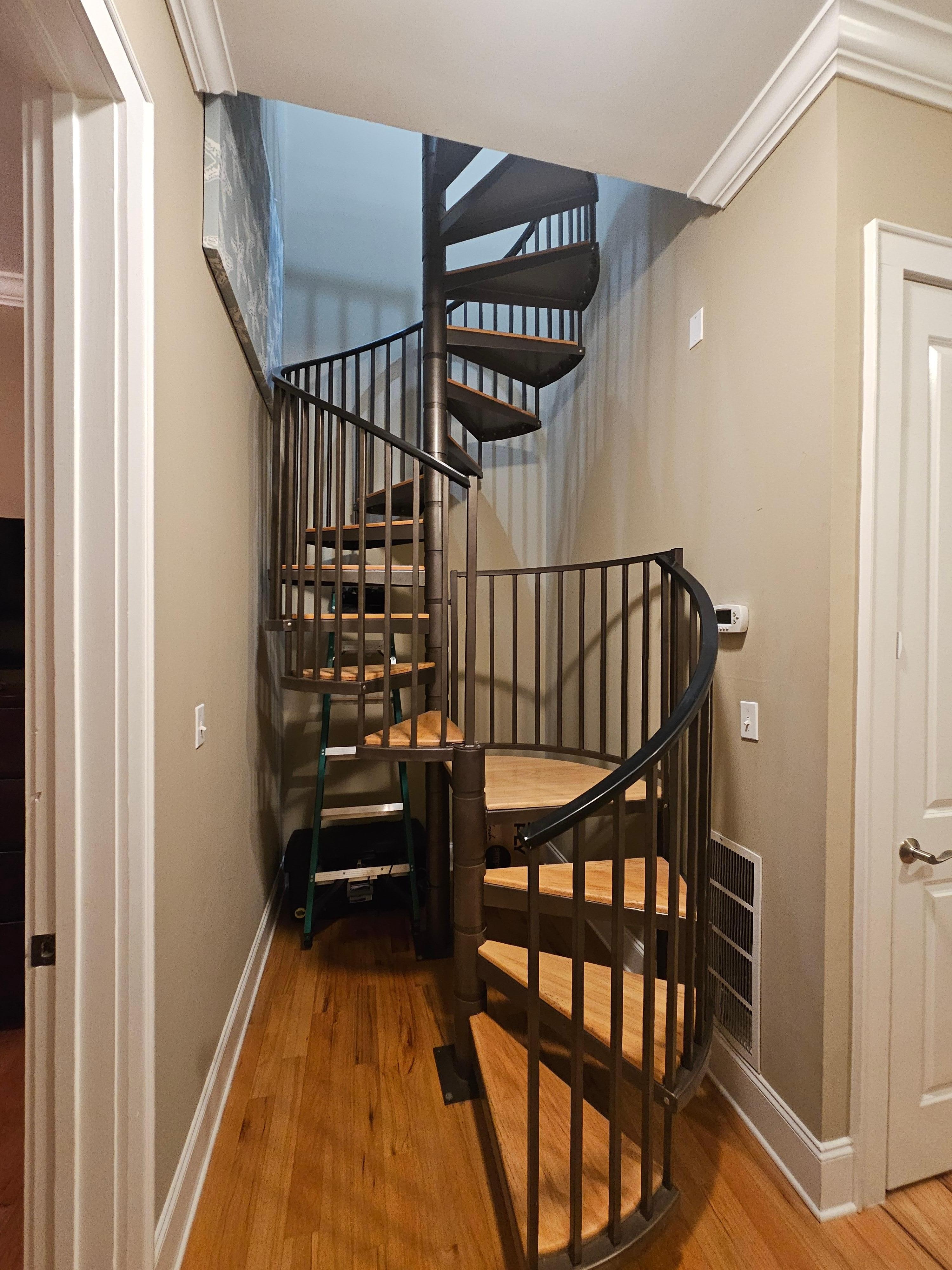 This is the stair case to the roof top 