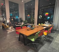 Work and relax area near entry