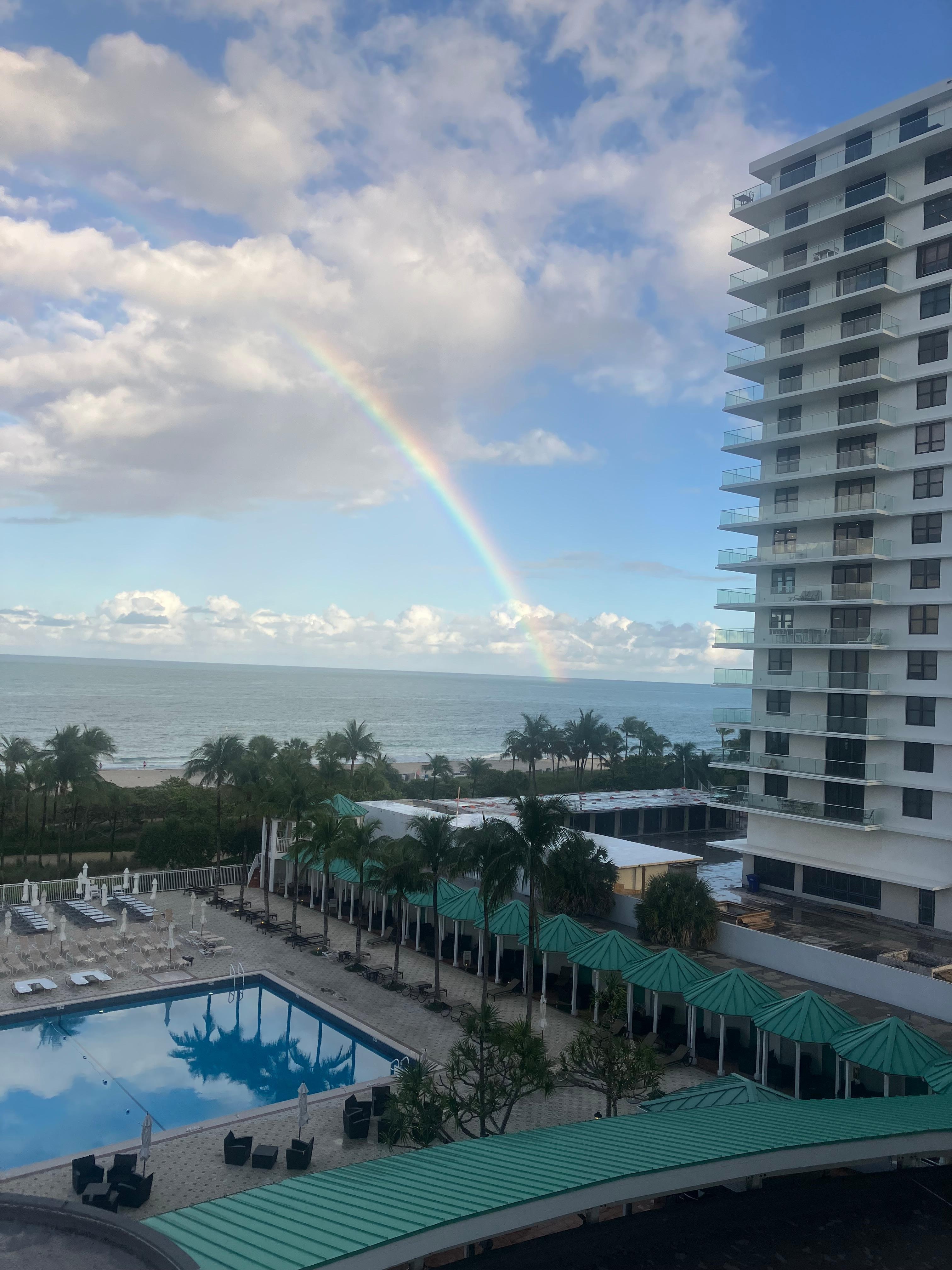Caught a rainbow from our room. 