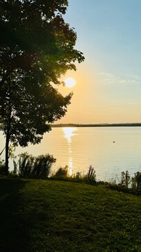 This is the lake view right outside our room!