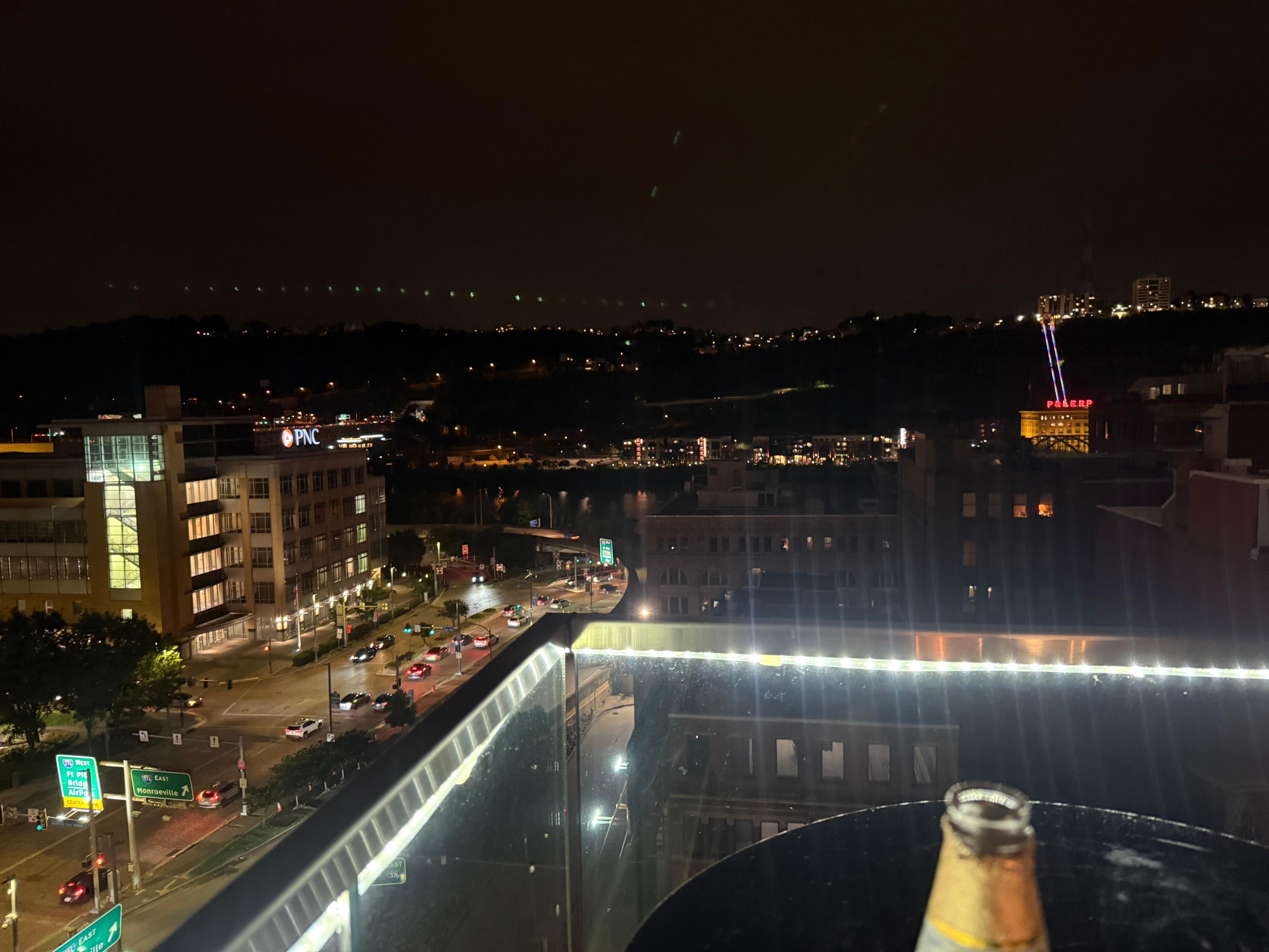View from the roof top lounge area