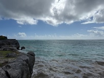 Around the corner a beautiful walk overlooking cliffs
