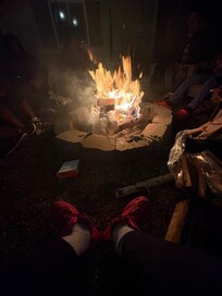 Fire pit at night