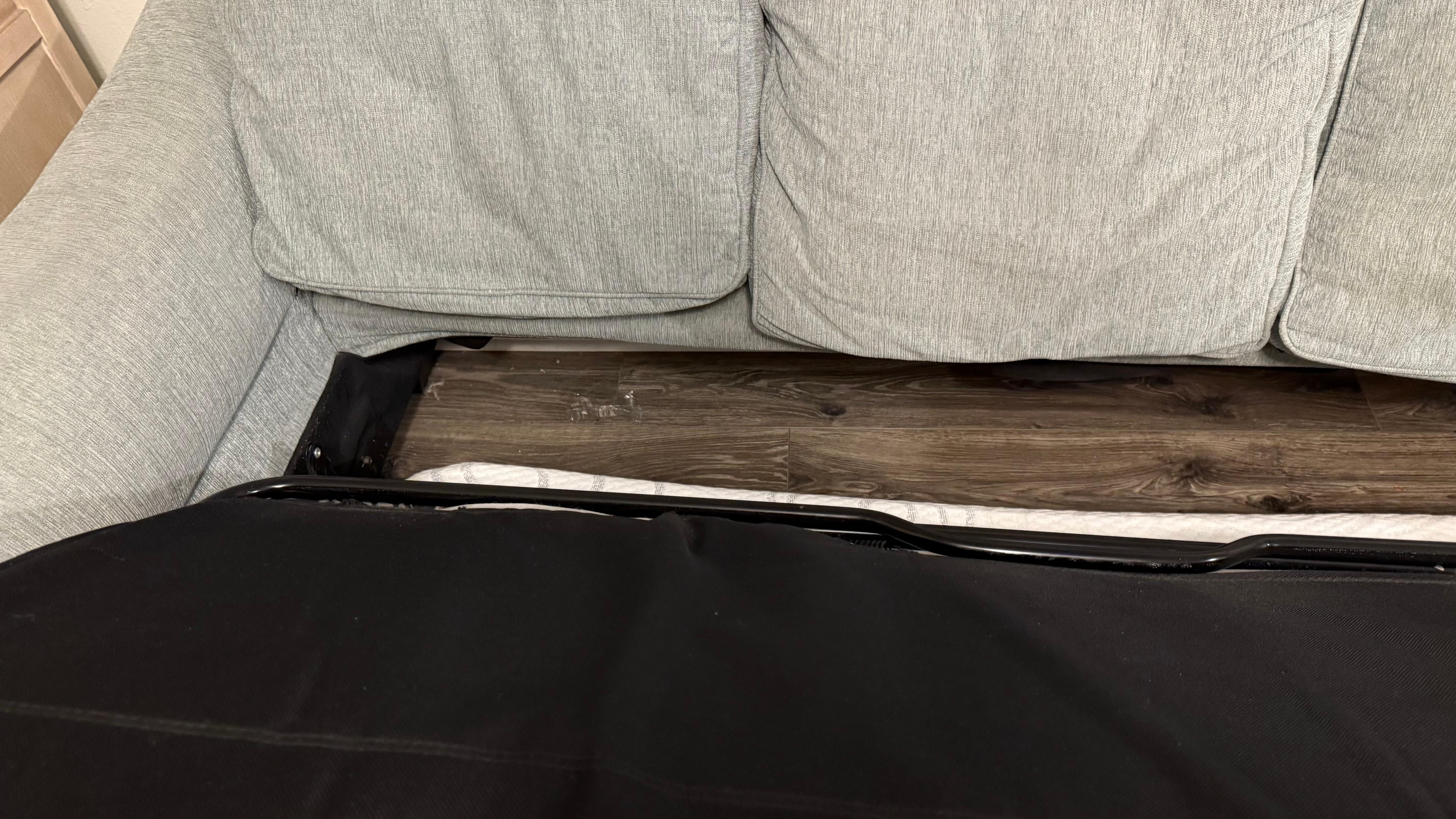 Trash under couch