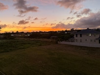 Sunset outside beautiful kitchen window