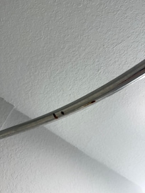 Not sure if blood or rust on rod