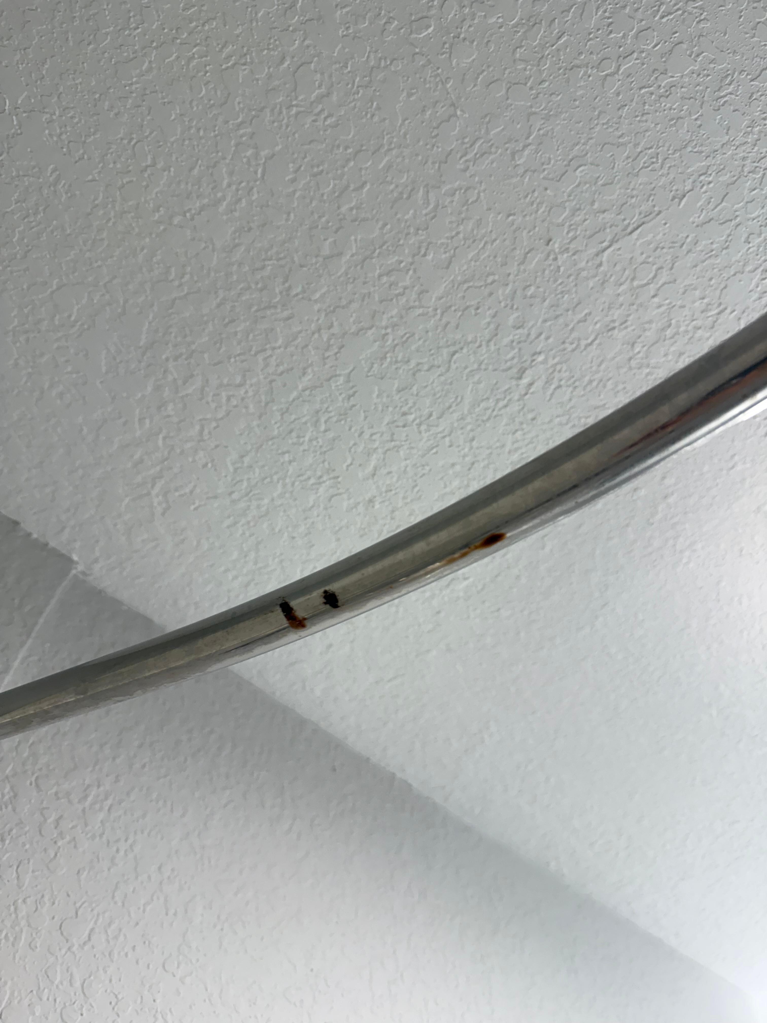 Not sure if blood or rust on rod