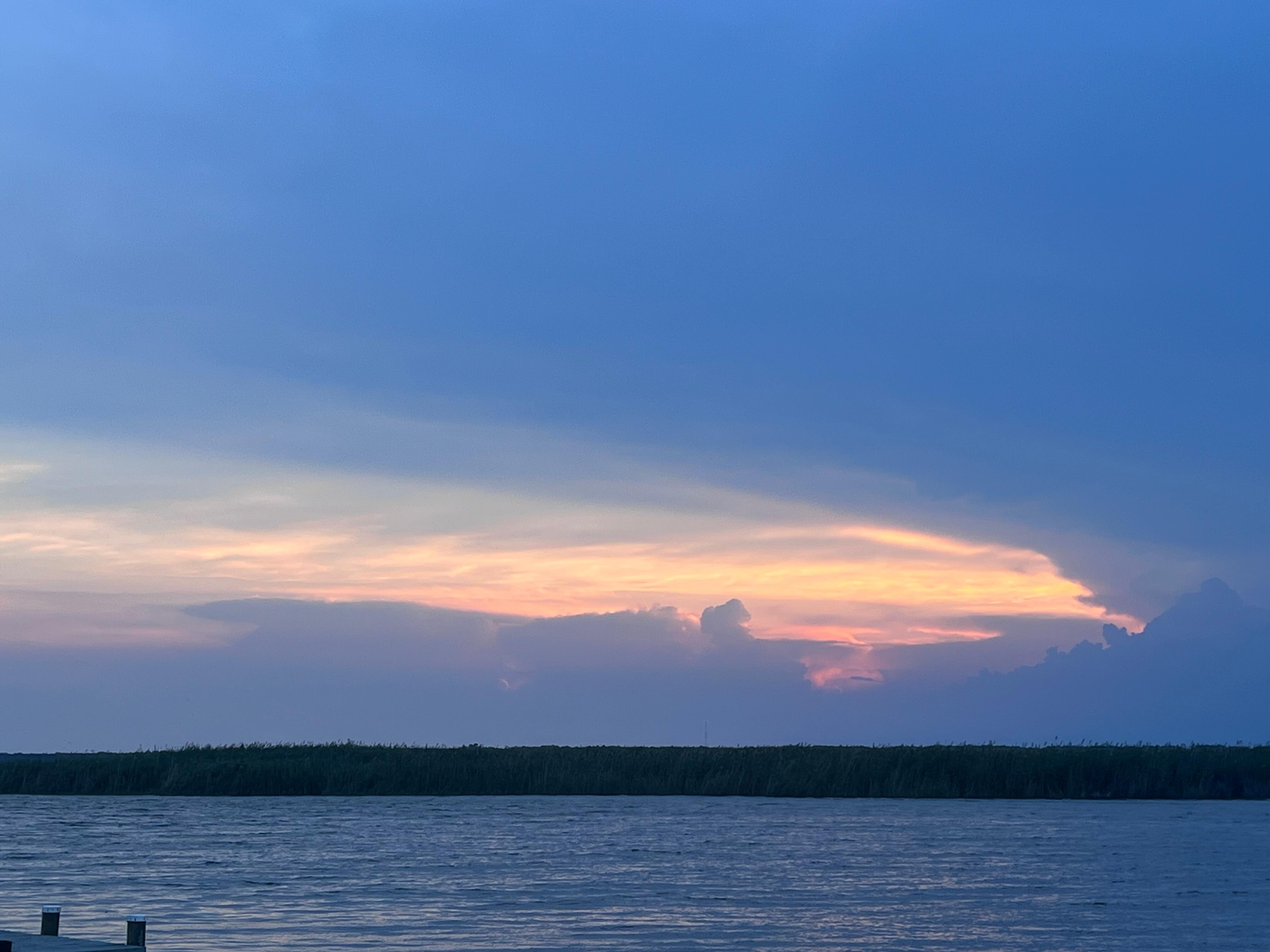 Enjoying the sunset on the back deck!