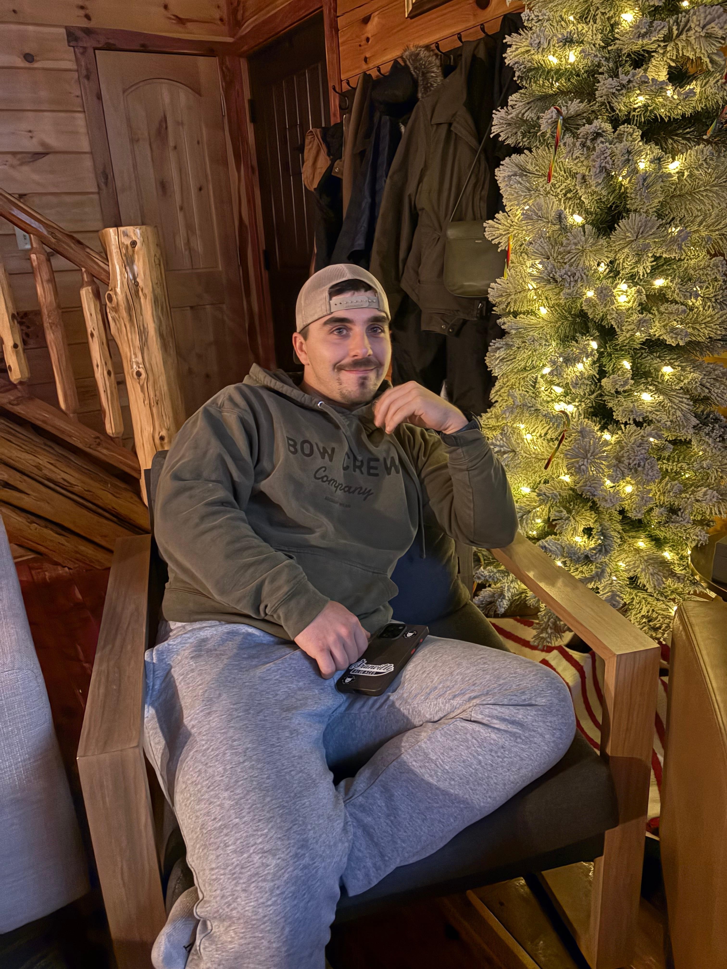 He fell down the stairs behind him in this photo. They are dangerous. I think the staircase is beautiful but it could have been really bad if someone who was not young and athletic fell. 