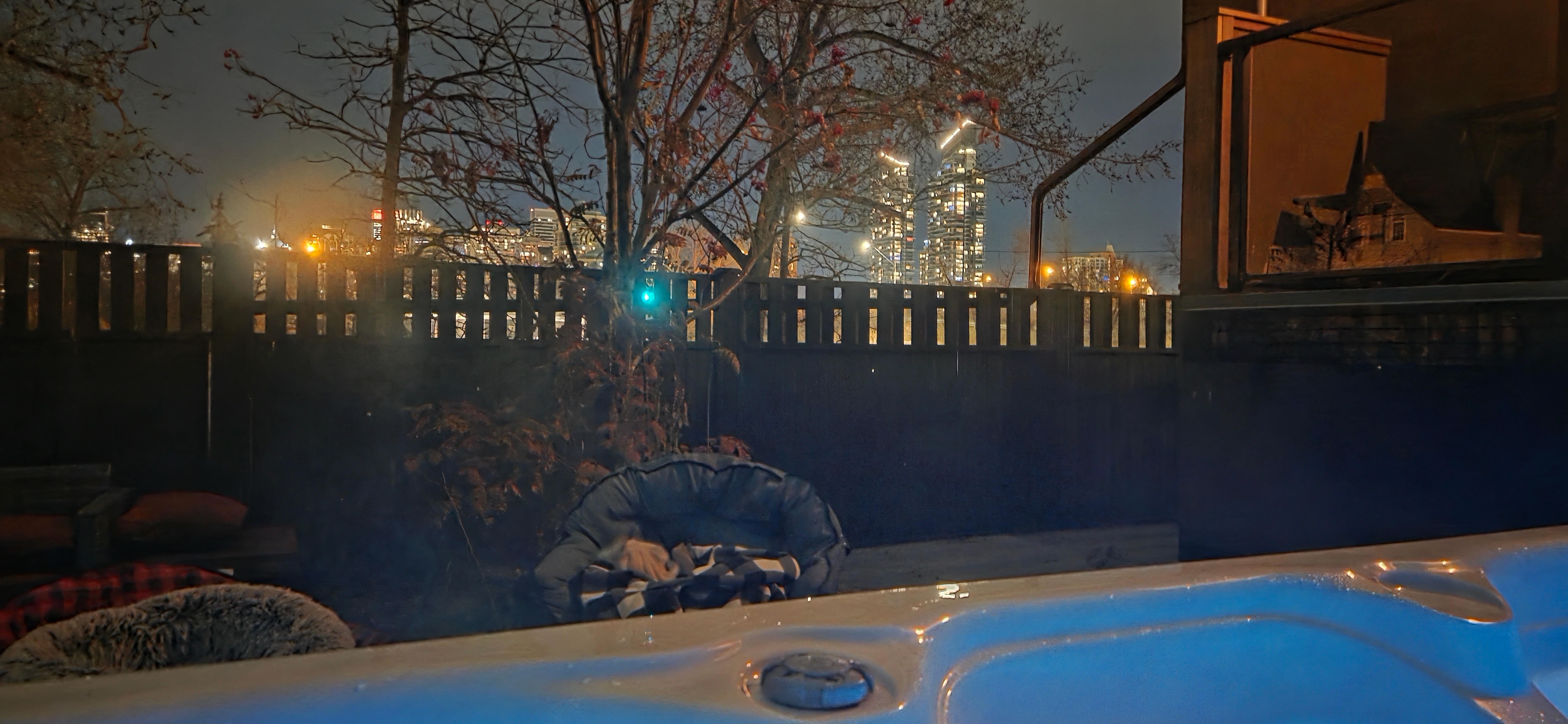 From you private hot tub