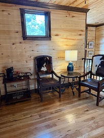 Upstairs coffee station in foyer