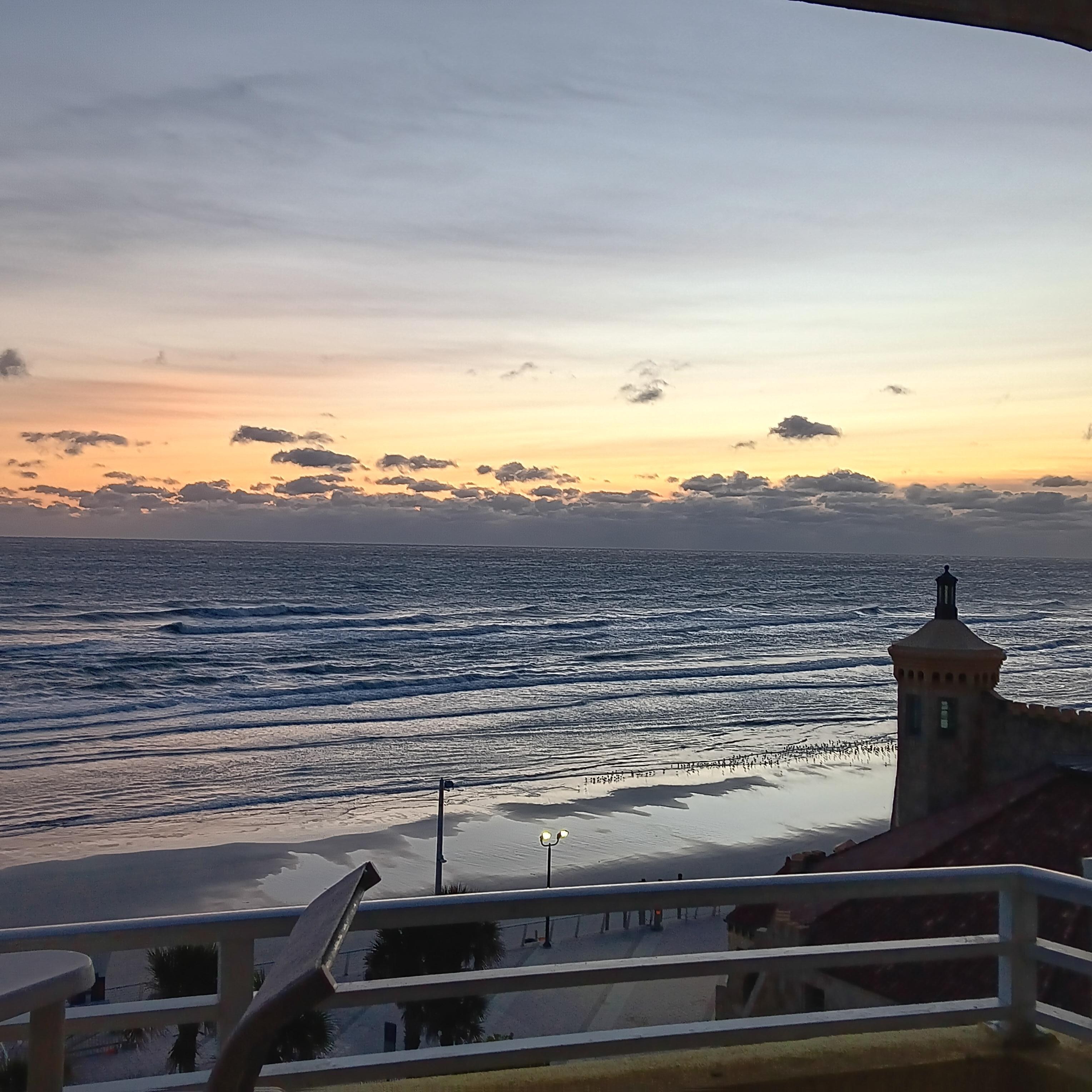 Sunrise from the balcony. 