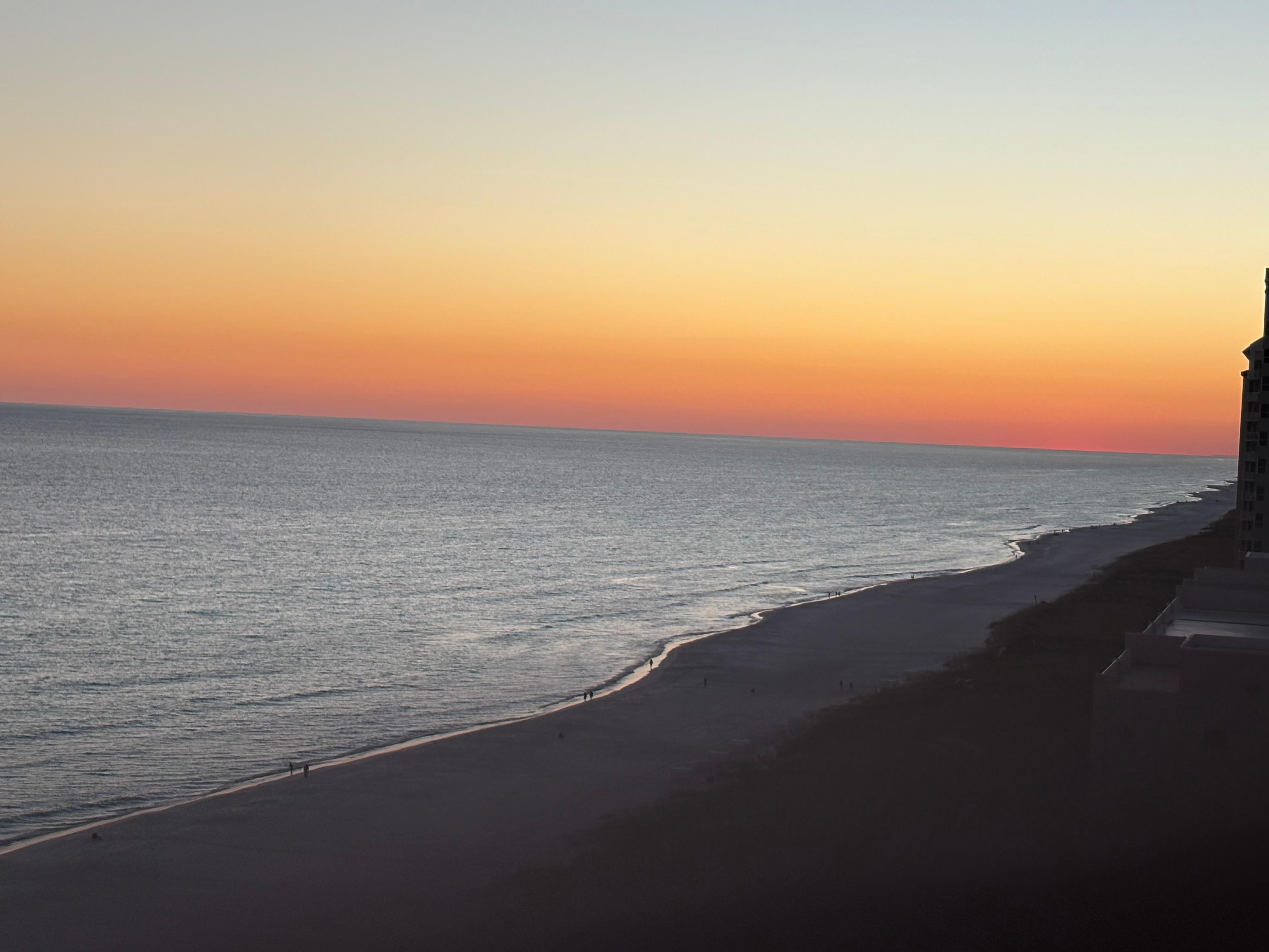 Sunset from balcony.