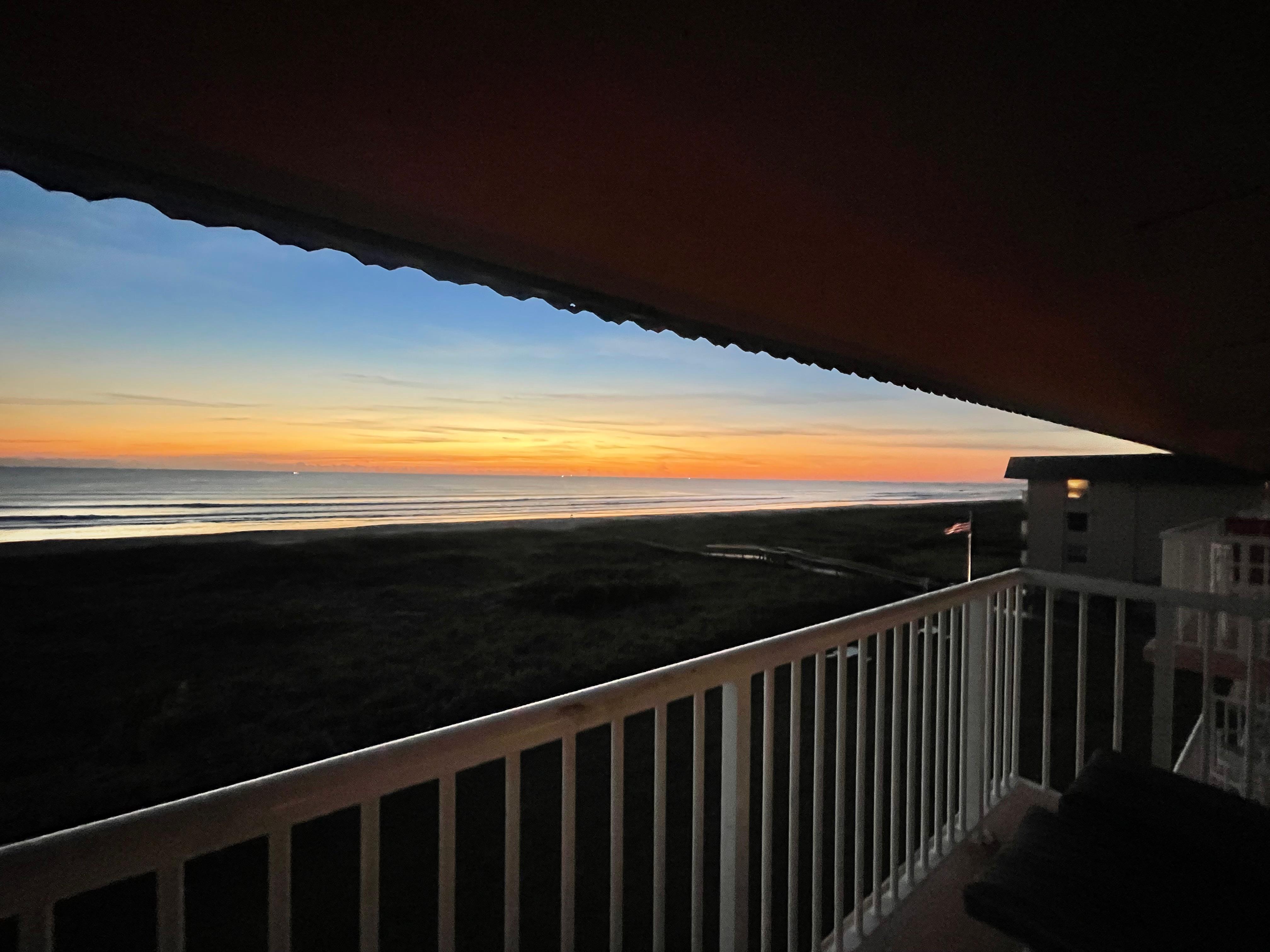 Sunrise views from the balcony