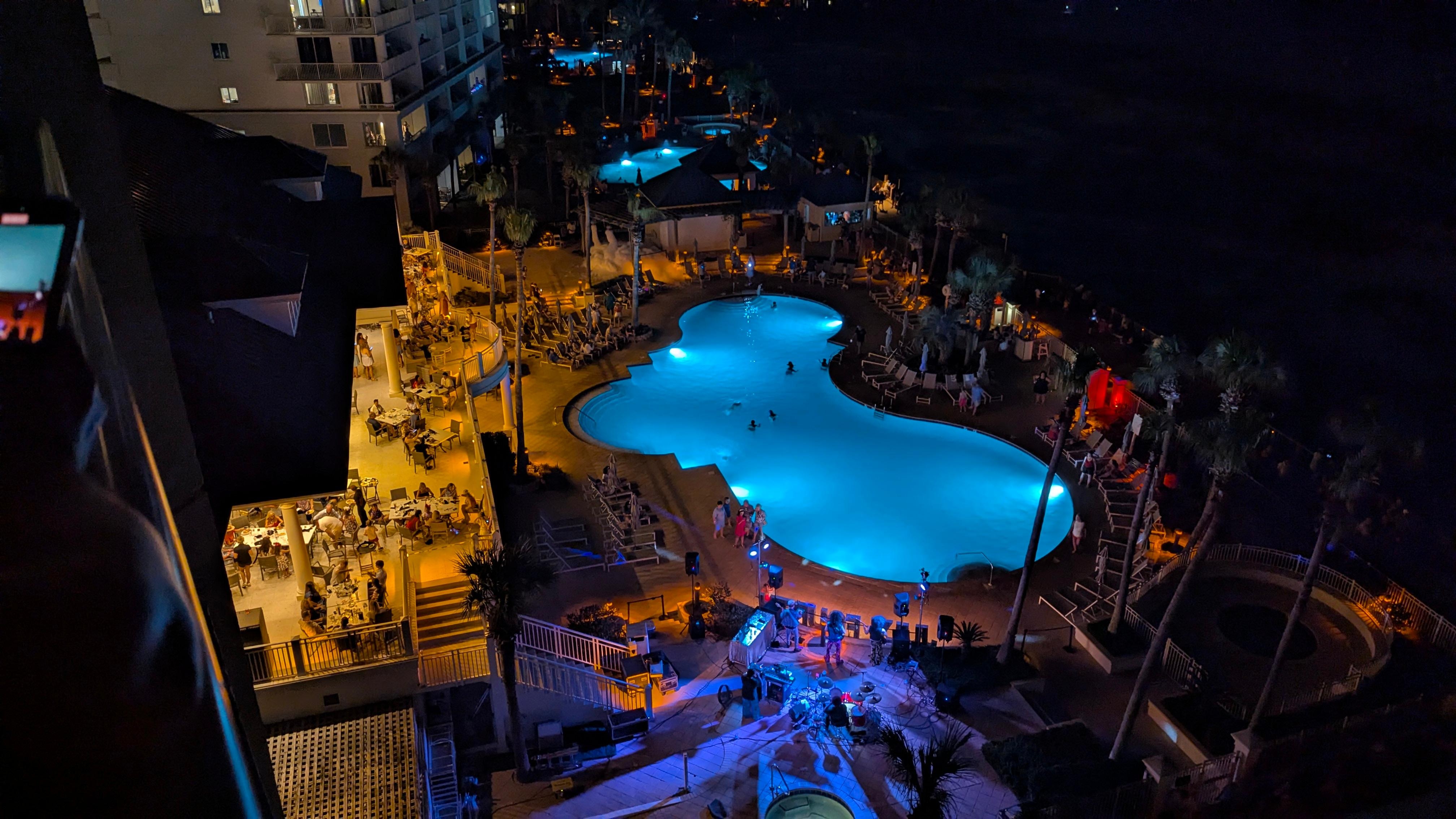 Great to listen to the band and watch the fireworks show from the balcony for the Fourth of July celebration! 