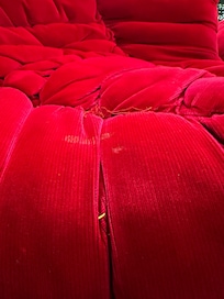 Crusty body juices and draining/milkduds. Not cleaned well.