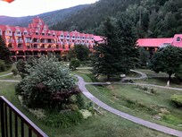 View from our balcony towards the hotel.