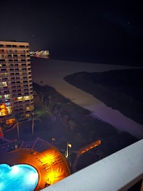 Balcony at night