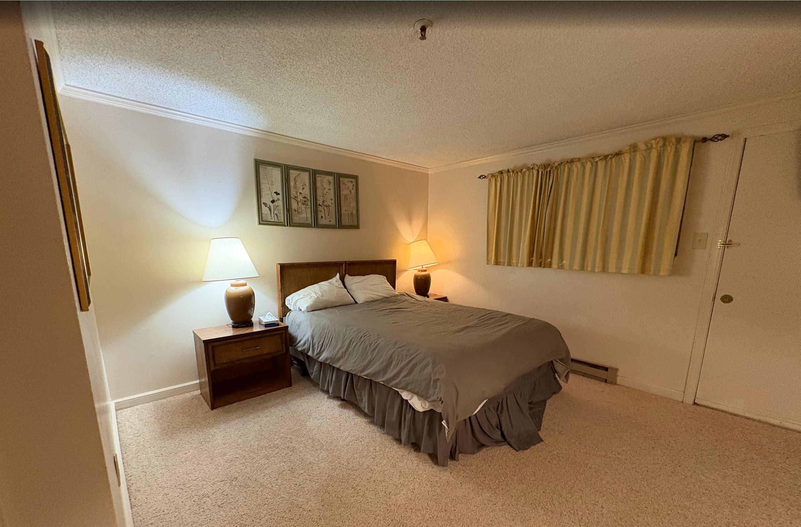 This was the state of the master bedroom when we arrived. The sheets were clean at least, but a little small for the mattress. The fitted sheet kept slipping up from the bottom. 