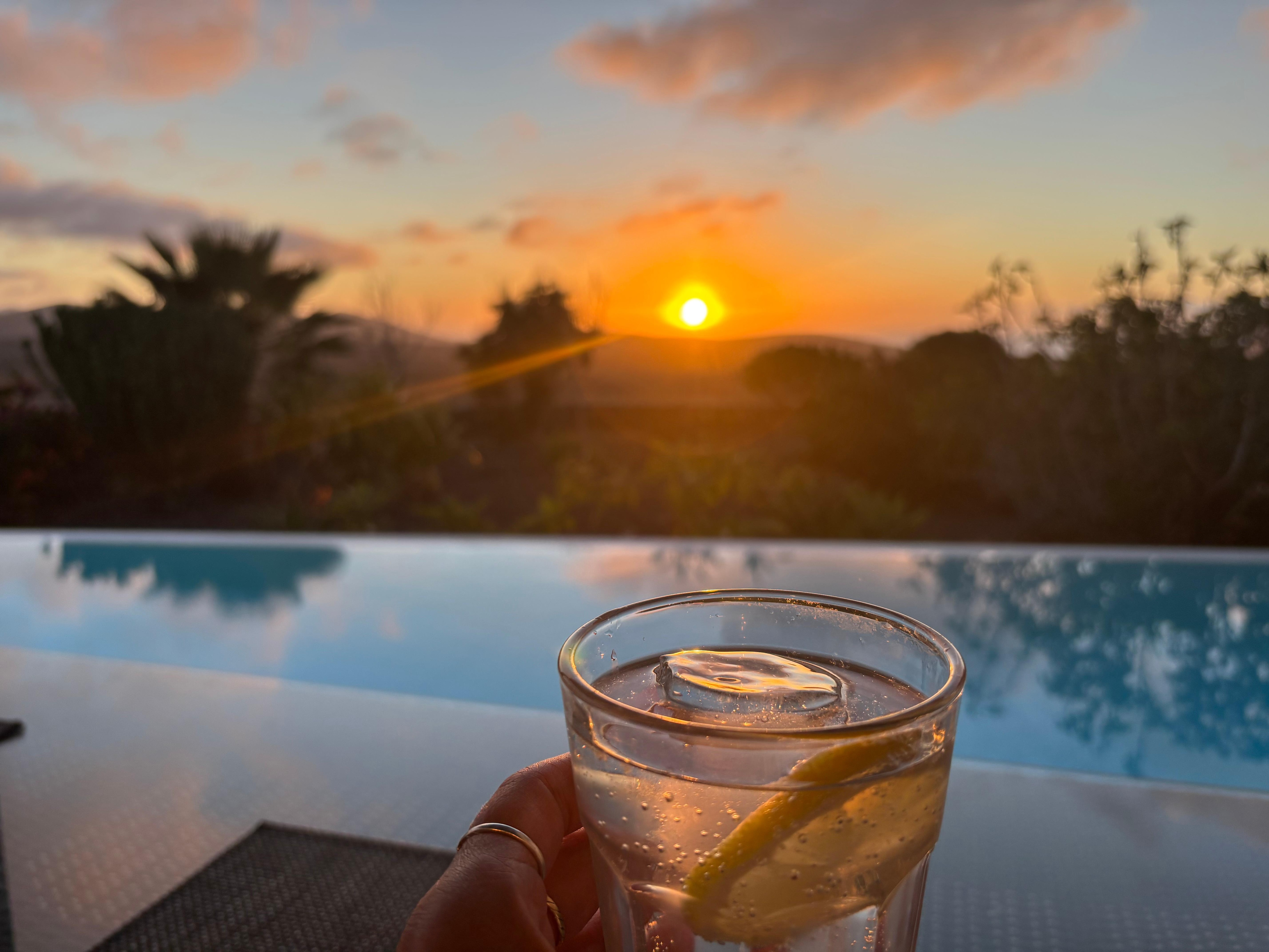 Stunning sunsets from the terrace