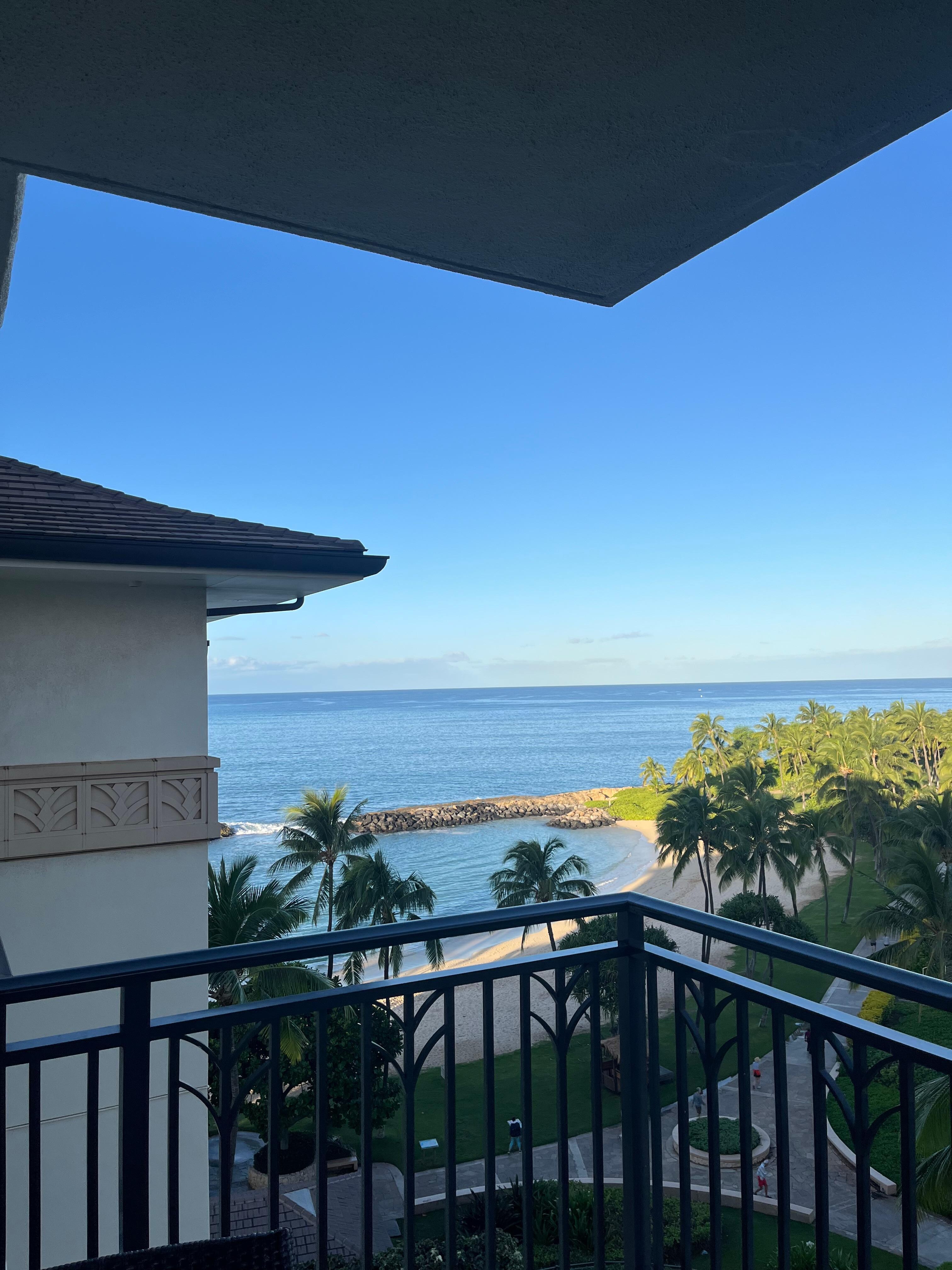 Patio balcony over looking the lagoon 