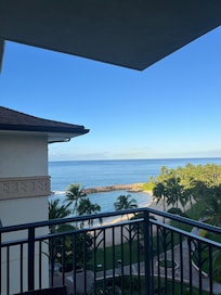 Patio balcony over looking the lagoon