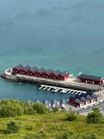 View of Basecamp from Offersoykammen hike - trailhead is across the street