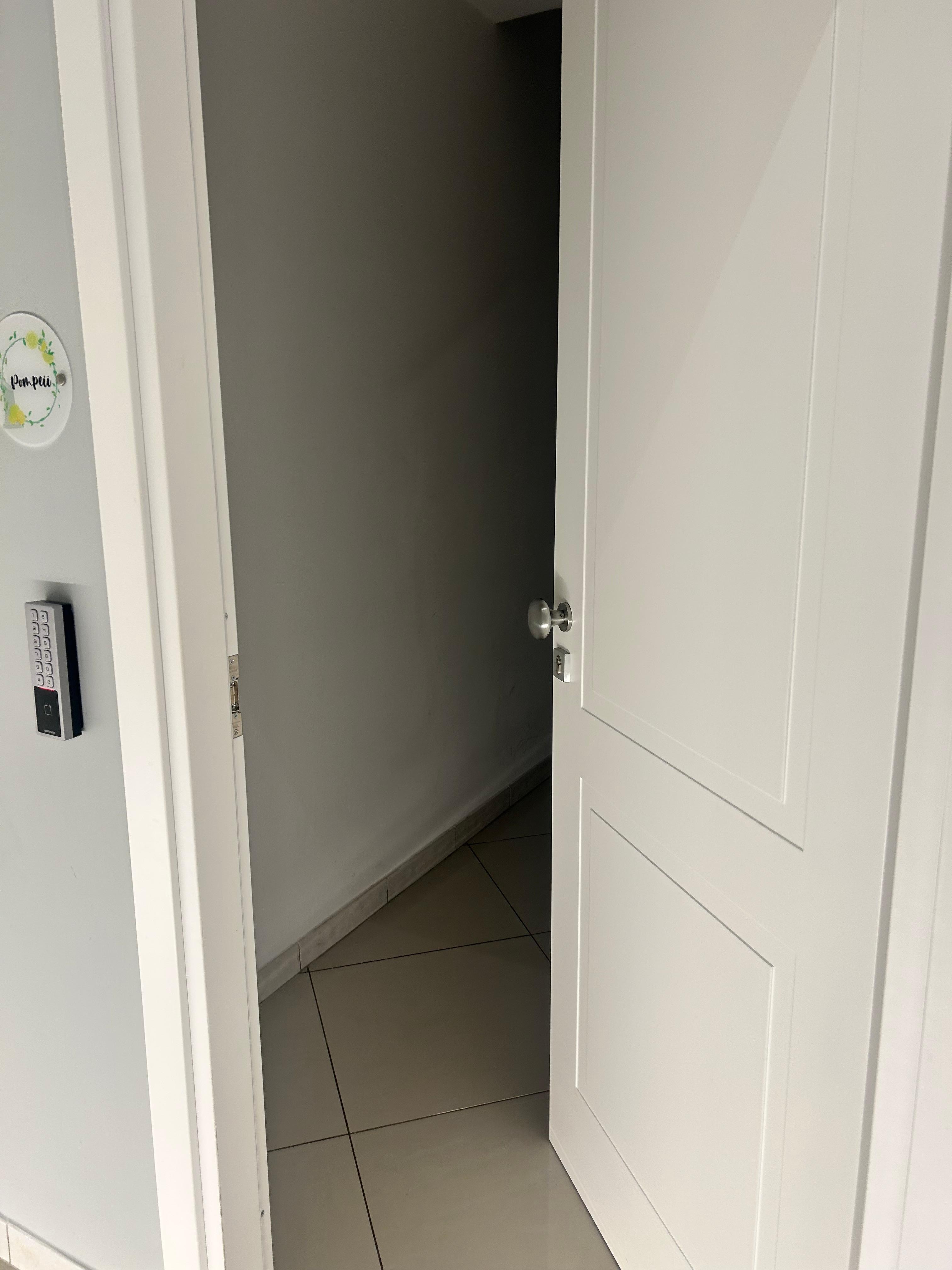 Door left open by housekeeper. 