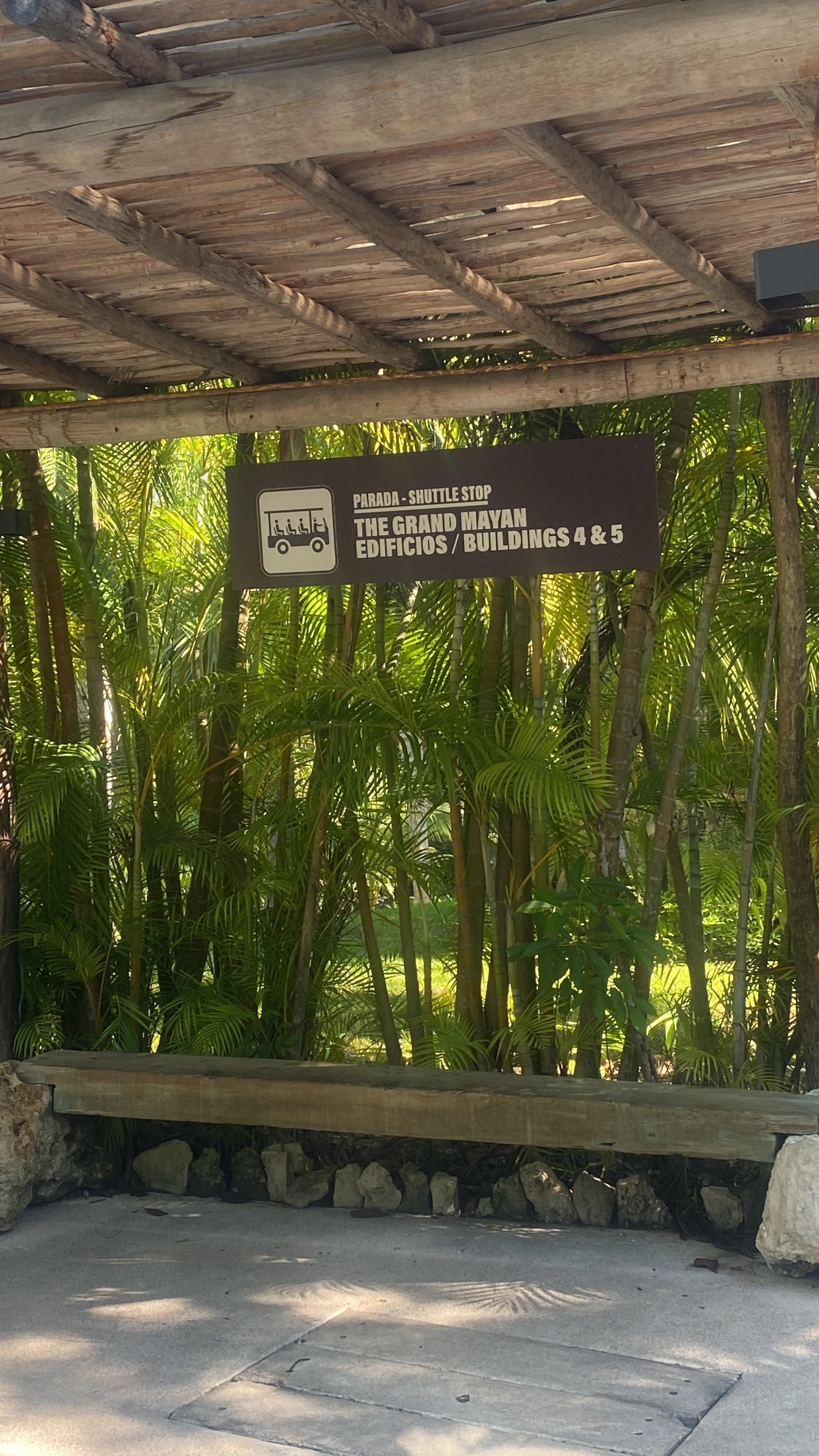 You need to take a golf cart/transfer everywhere within this huuuuge jungle resort