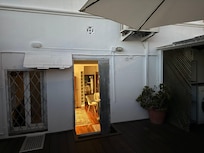 Looking into the apartment from the deck.