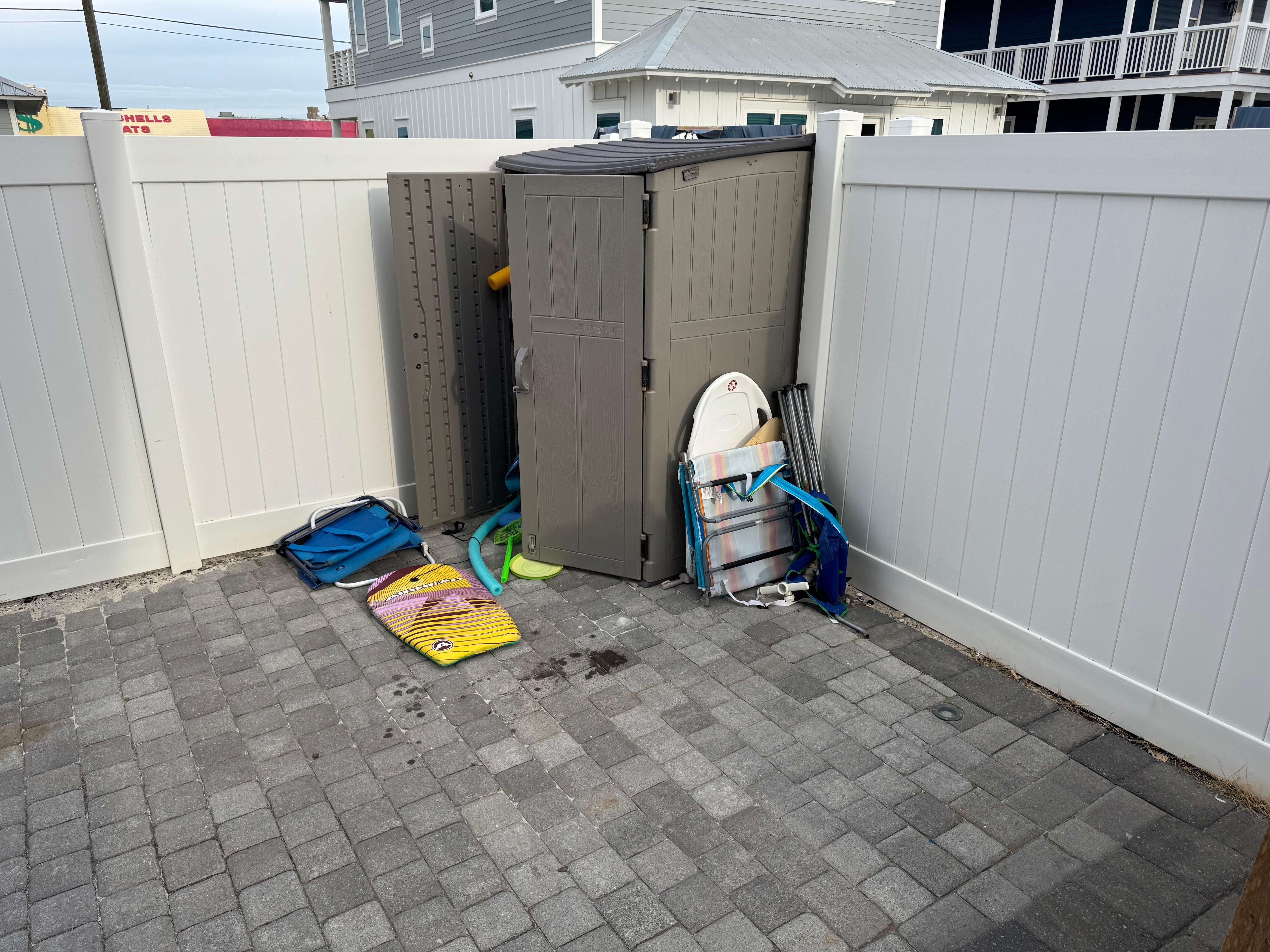 This is how the pool area looked when we arrived 