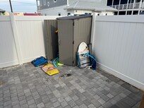 This is how the pool area looked when we arrived