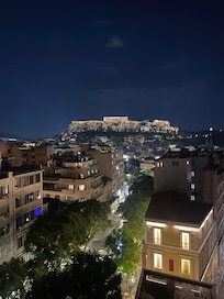 Acropolis view from the roof deck