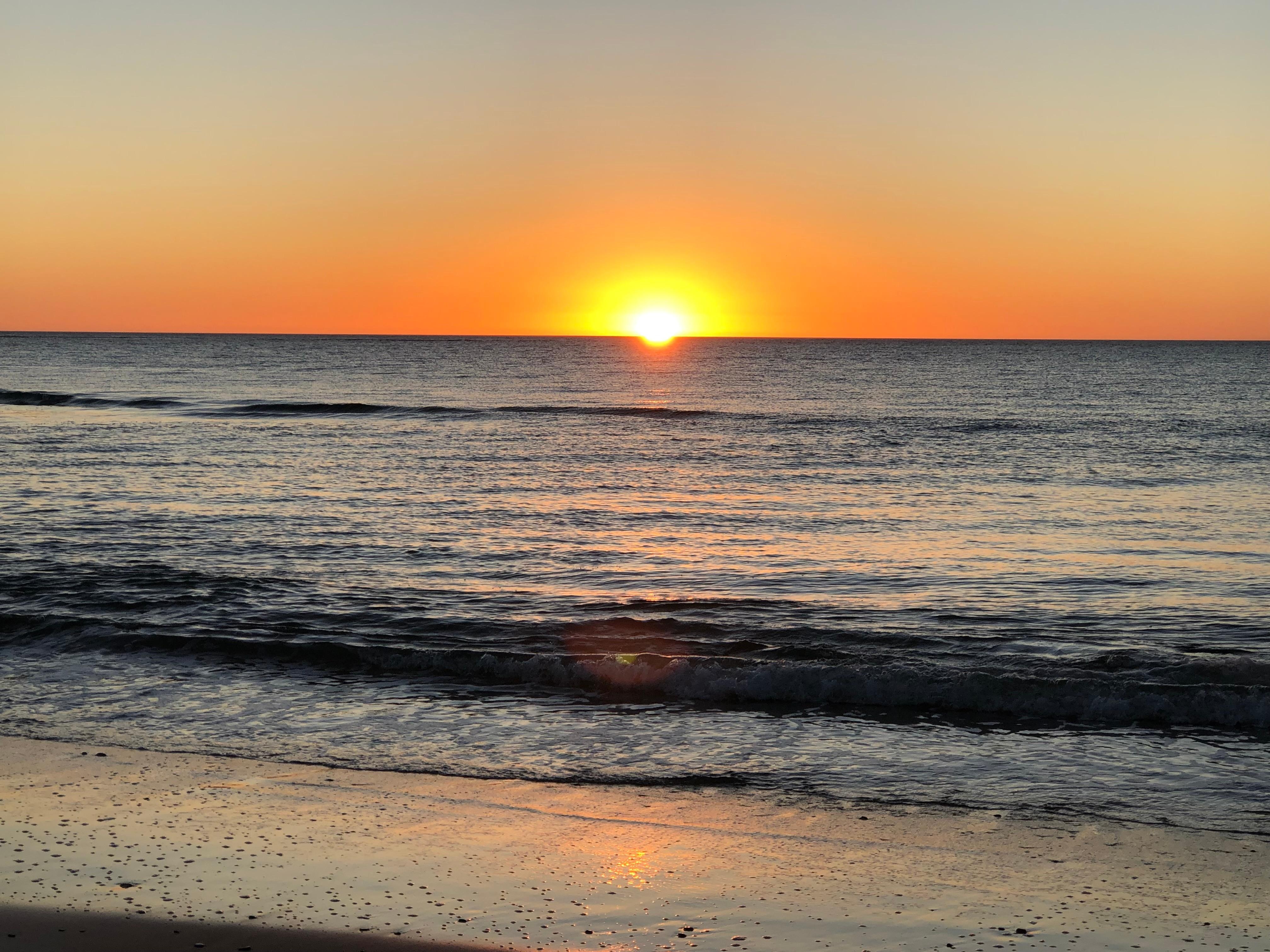 Christies Beach at sunset