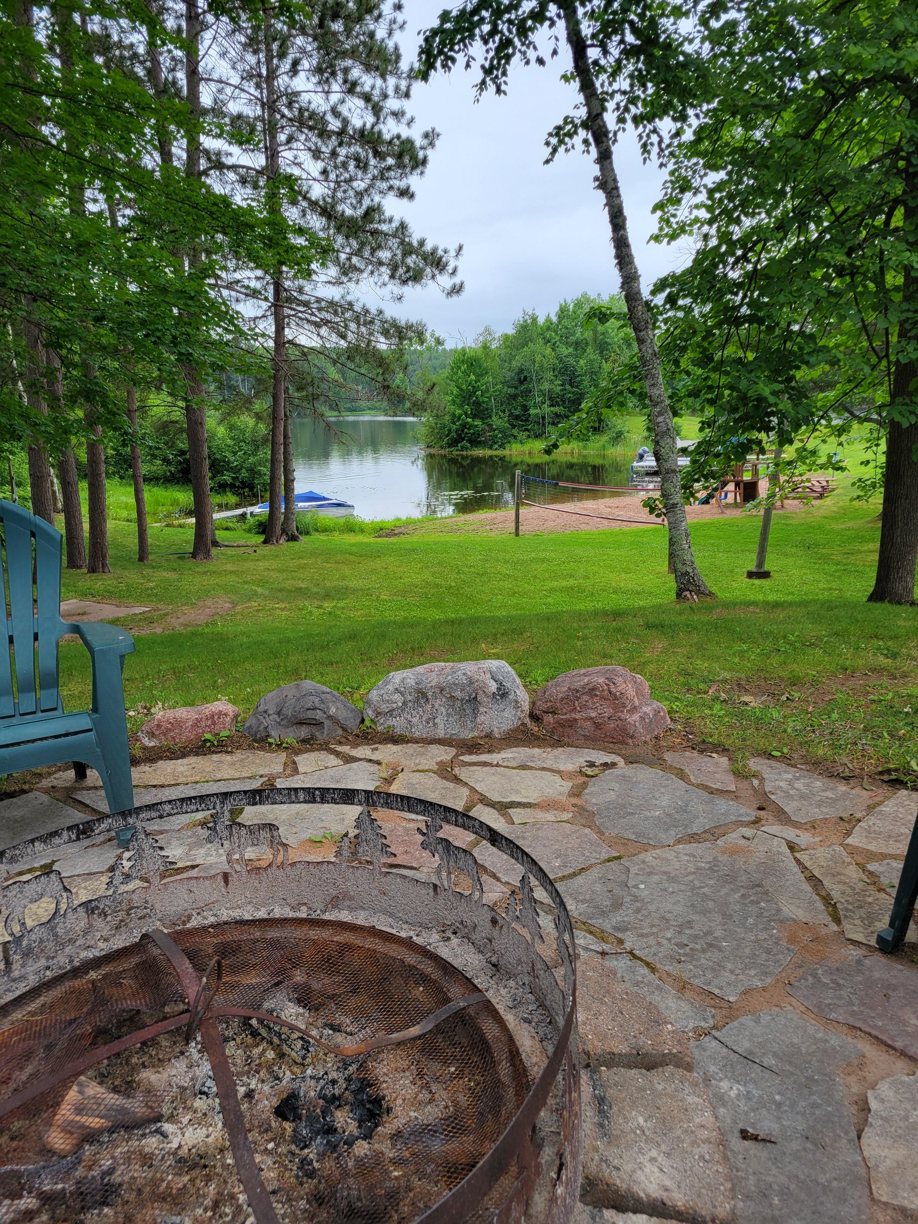 View from firepit to the bay.