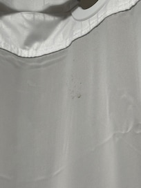 The usual substance on the shower curtain.