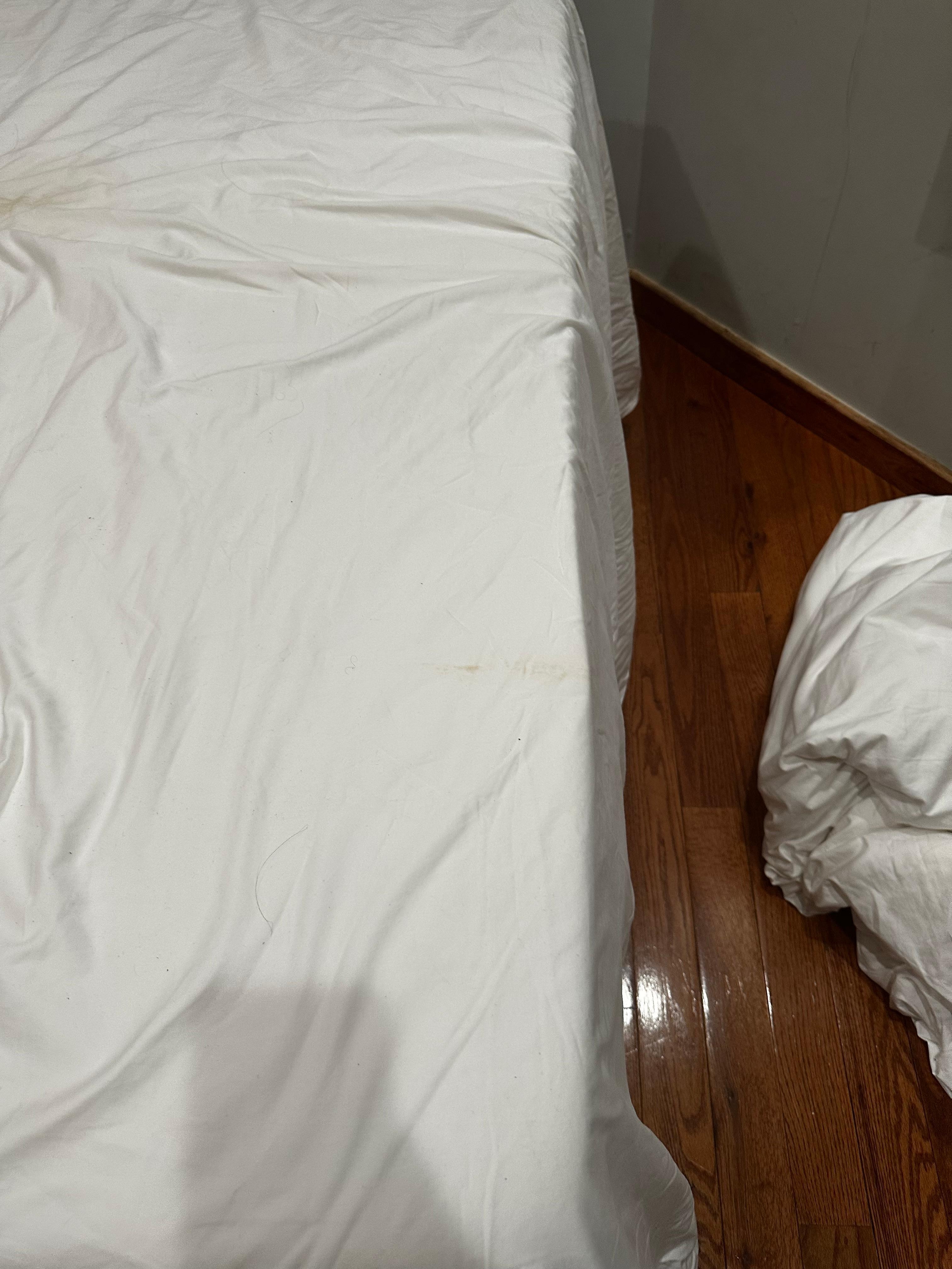 More stains on the bed