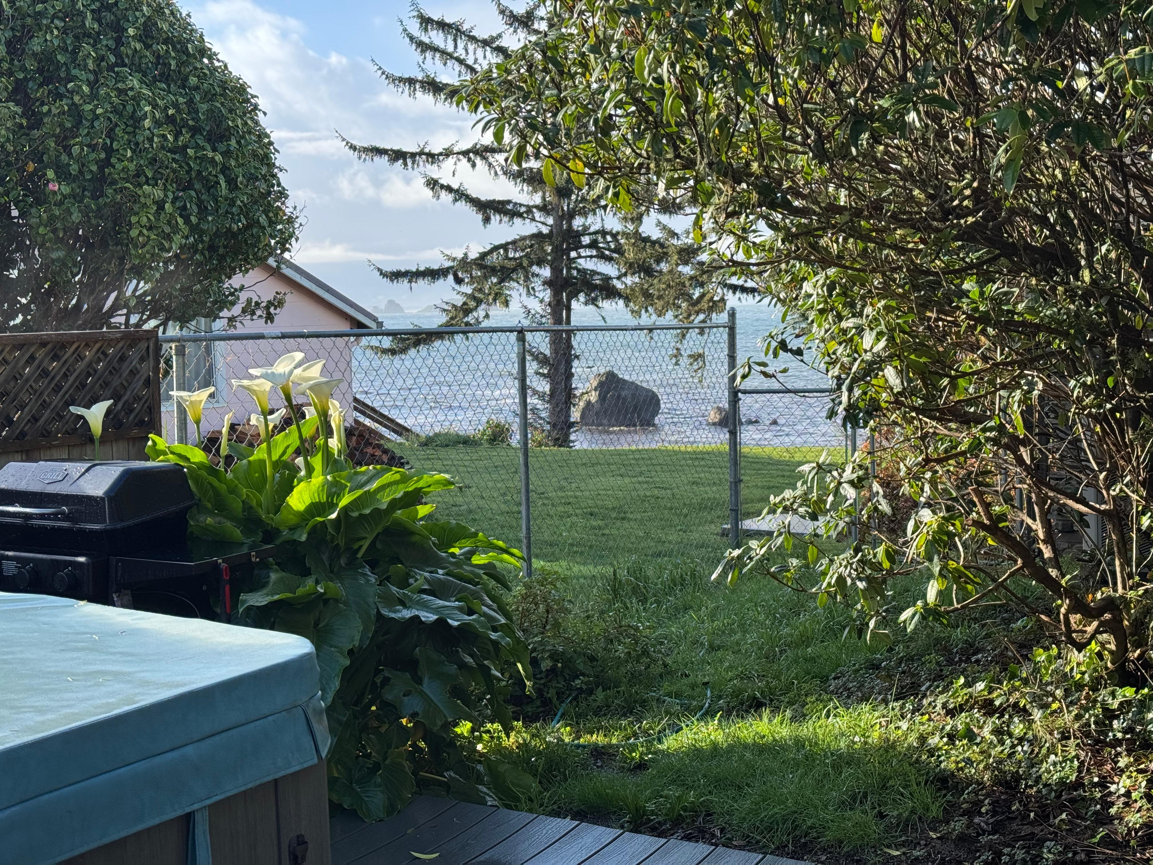 View from living quarters and back patio.