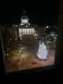 Out our window, you could see the state building, which was really pretty