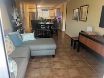 Living and dining room.