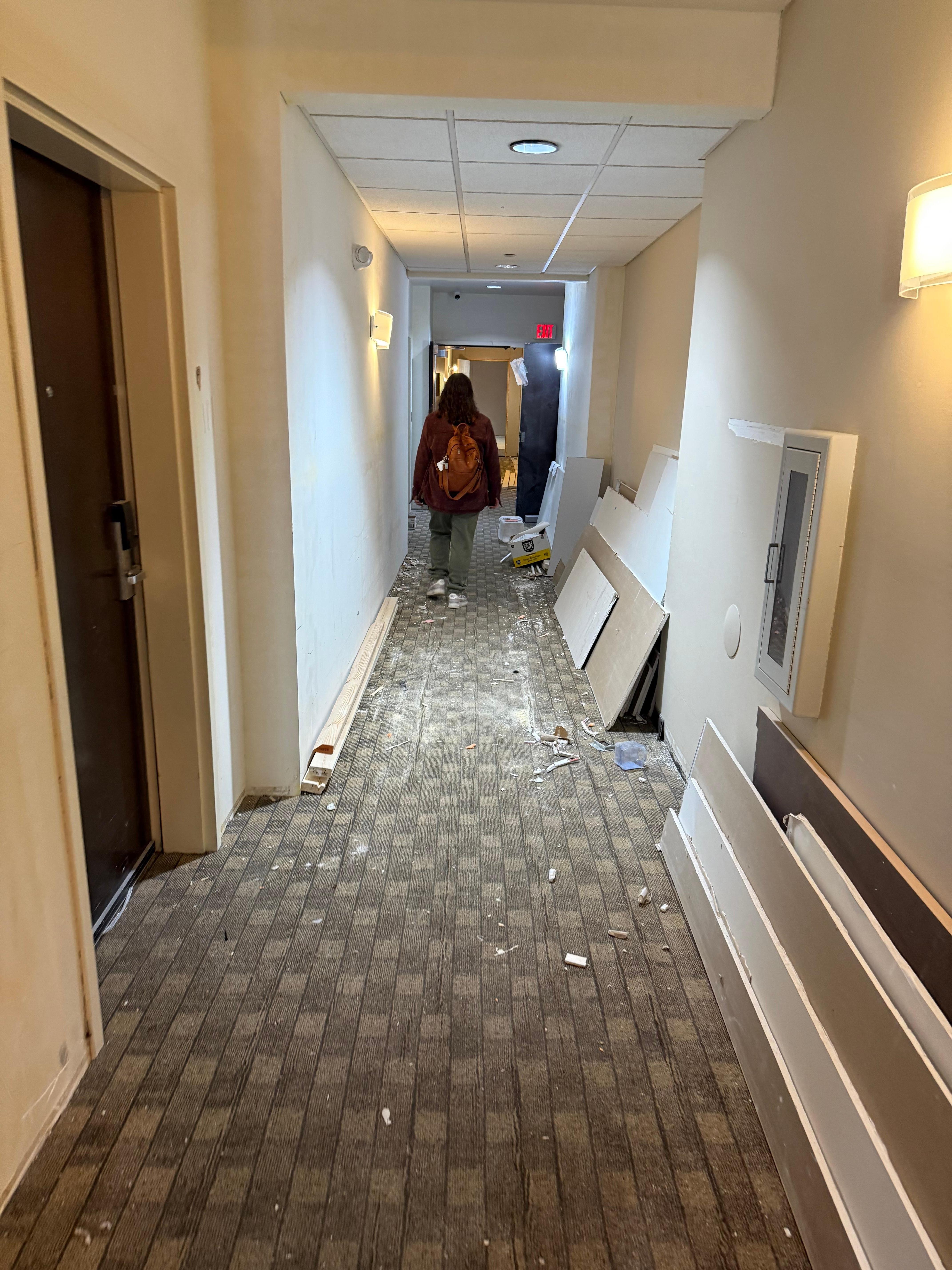 Took stairs down instead of elevator once, and this is what we had to walk through 