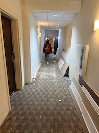 Took stairs down instead of elevator once, and this is what we had to walk through