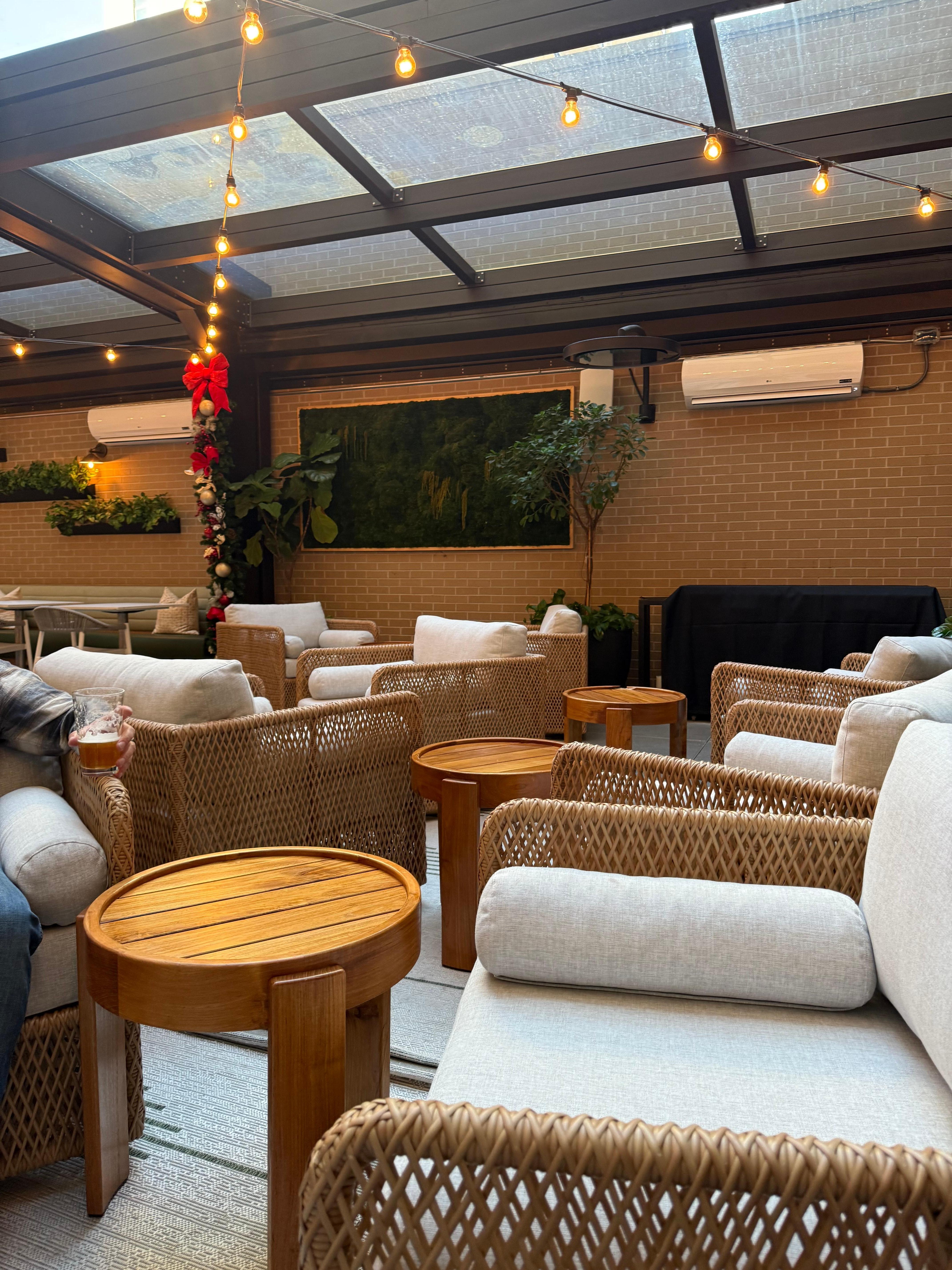 Large patio area. Very clean and nicely decorated. 