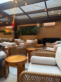 Large patio area. Very clean and nicely decorated.