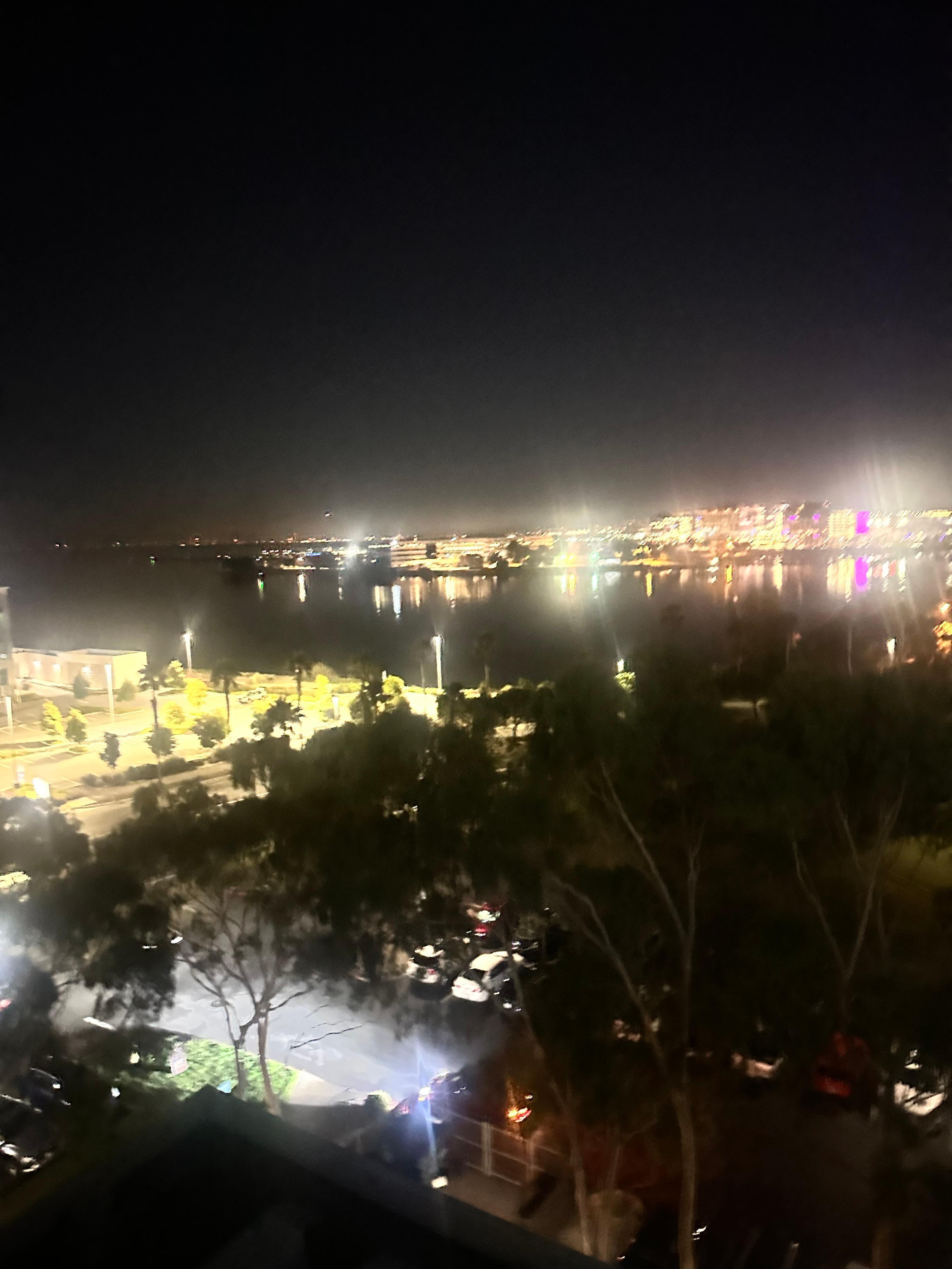 An evening Bay view from our room. 