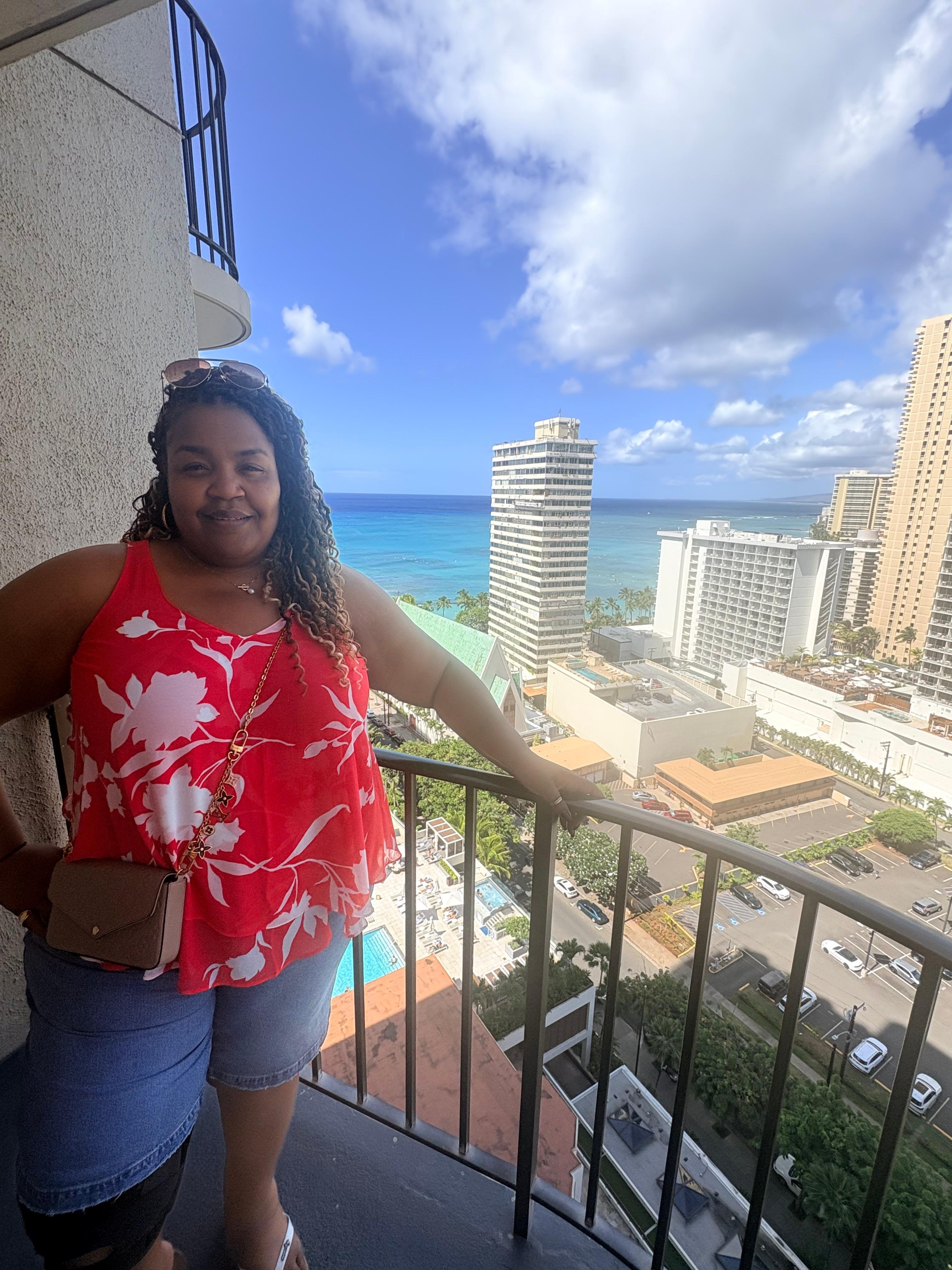 View from my partial ocean view room, balcony! 